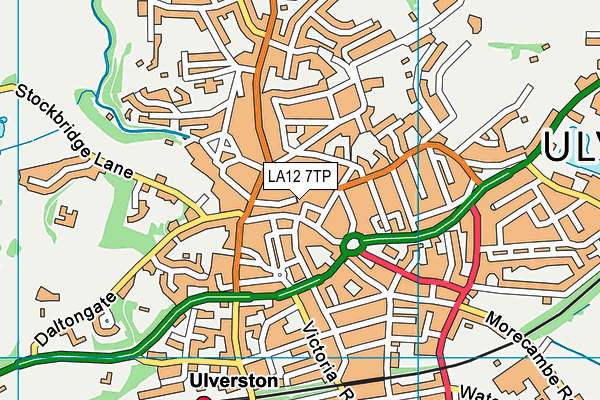 LA12 7TP map - OS VectorMap District (Ordnance Survey) LA12 7TP map - OS VectorMap District (Ordnance Survey)