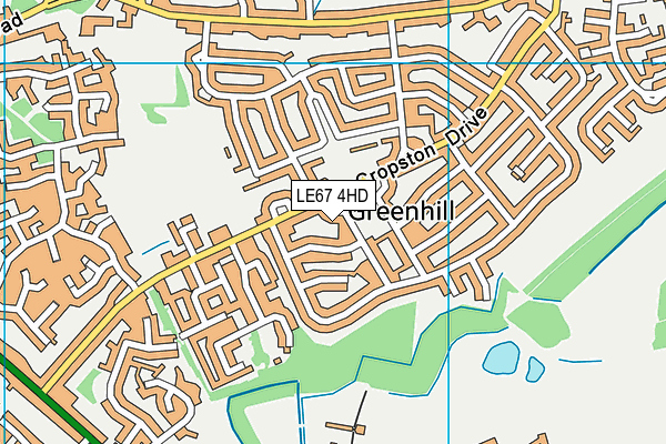 LE67 4HD map - OS VectorMap District (Ordnance Survey) LE67 4HD map - OS VectorMap District (Ordnance Survey)