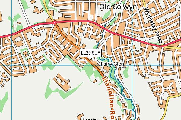 LL29 9UF map - OS VectorMap District (Ordnance Survey) LL29 9UF map - OS VectorMap District (Ordnance Survey)