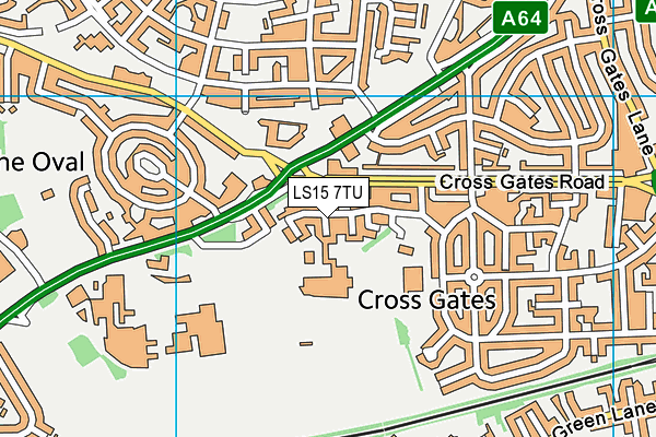 LS15 7TU map - OS VectorMap District (Ordnance Survey) LS15 7TU map - OS VectorMap District (Ordnance Survey)