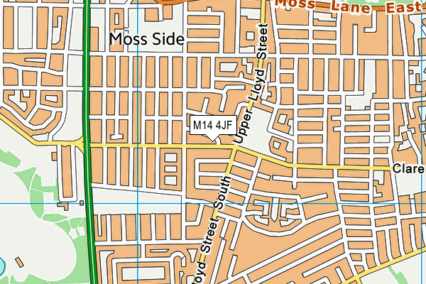M14 4JF map - OS VectorMap District (Ordnance Survey) M14 4JF map - OS VectorMap District (Ordnance Survey)