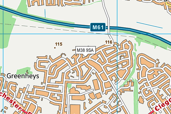 M38 9SA map - OS VectorMap District (Ordnance Survey) M38 9SA map - OS VectorMap District (Ordnance Survey)