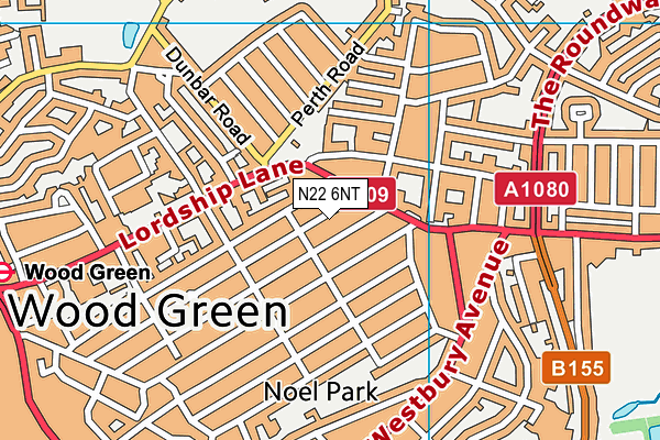 N22 6NT map - OS VectorMap District (Ordnance Survey) N22 6NT map - OS VectorMap District (Ordnance Survey)