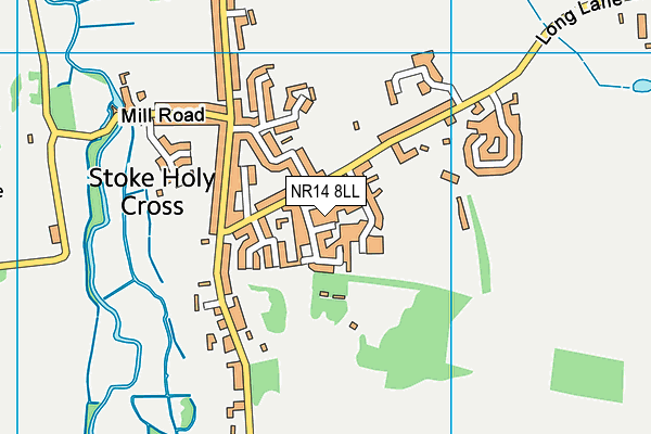NR14 8LL map - OS VectorMap District (Ordnance Survey) NR14 8LL map - OS VectorMap District (Ordnance Survey)