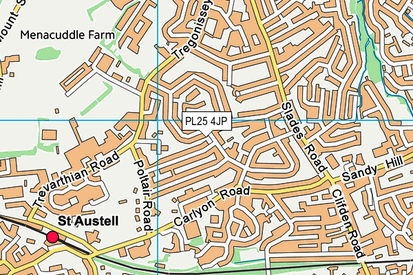PL25 4JP map - OS VectorMap District (Ordnance Survey) PL25 4JP map - OS VectorMap District (Ordnance Survey)