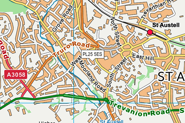 PL25 5ES map - OS VectorMap District (Ordnance Survey) PL25 5ES map - OS VectorMap District (Ordnance Survey)
