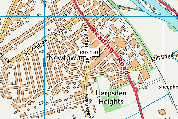 RG9 1ED map - OS VectorMap District (Ordnance Survey) RG9 1ED map - OS VectorMap District (Ordnance Survey)