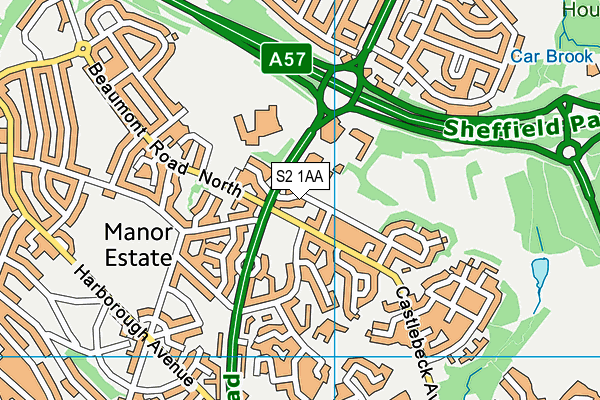 S2 1AA map - OS VectorMap District (Ordnance Survey) S2 1AA map - OS VectorMap District (Ordnance Survey)