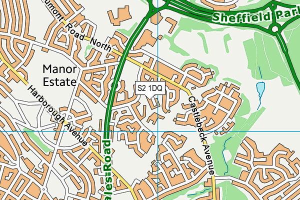 S2 1DQ map - OS VectorMap District (Ordnance Survey) S2 1DQ map - OS VectorMap District (Ordnance Survey)