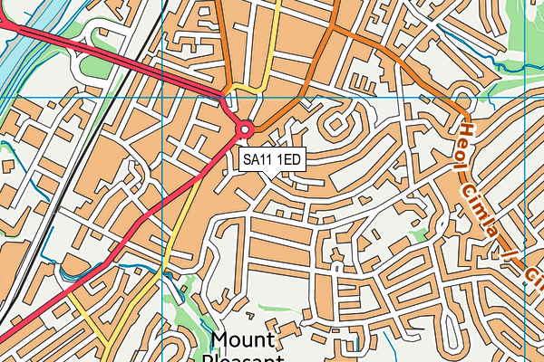 SA11 1ED map - OS VectorMap District (Ordnance Survey) SA11 1ED map - OS VectorMap District (Ordnance Survey)