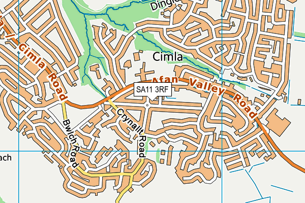 SA11 3RF map - OS VectorMap District (Ordnance Survey) SA11 3RF map - OS VectorMap District (Ordnance Survey)