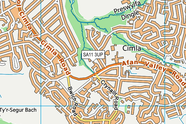 SA11 3UP map - OS VectorMap District (Ordnance Survey) SA11 3UP map - OS VectorMap District (Ordnance Survey)