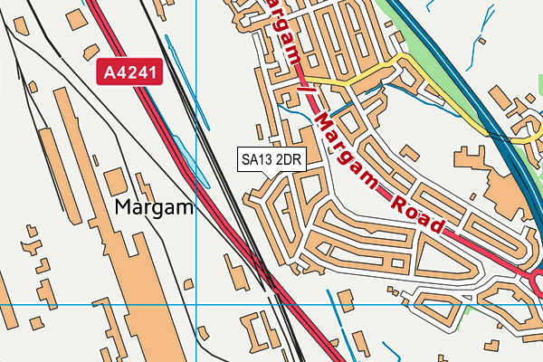 SA13 2DR map - OS VectorMap District (Ordnance Survey) SA13 2DR map - OS VectorMap District (Ordnance Survey)