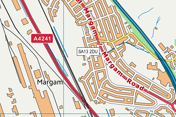 SA13 2DU map - OS VectorMap District (Ordnance Survey) SA13 2DU map - OS VectorMap District (Ordnance Survey)