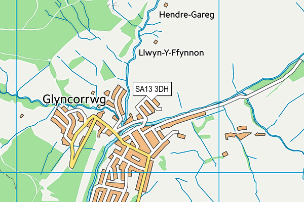 SA13 3DH map - OS VectorMap District (Ordnance Survey) SA13 3DH map - OS VectorMap District (Ordnance Survey)