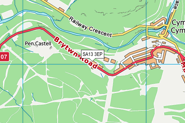 SA13 3EP map - OS VectorMap District (Ordnance Survey) SA13 3EP map - OS VectorMap District (Ordnance Survey)
