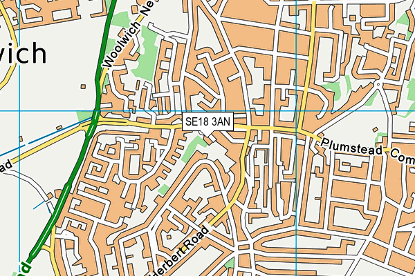 SE18 3AN map - OS VectorMap District (Ordnance Survey) SE18 3AN map - OS VectorMap District (Ordnance Survey)