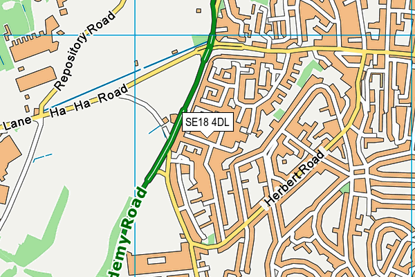 SE18 4DL map - OS VectorMap District (Ordnance Survey) SE18 4DL map - OS VectorMap District (Ordnance Survey)