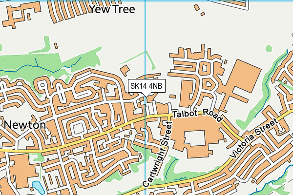 SK14 4NB map - OS VectorMap District (Ordnance Survey) SK14 4NB map - OS VectorMap District (Ordnance Survey)