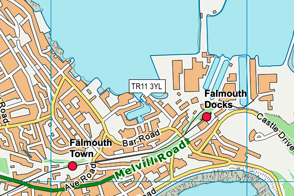 TR11 3YL map - OS VectorMap District (Ordnance Survey) TR11 3YL map - OS VectorMap District (Ordnance Survey)