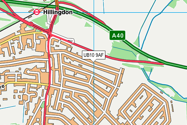 UB10 9AF map - OS VectorMap District (Ordnance Survey) UB10 9AF map - OS VectorMap District (Ordnance Survey)