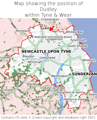 Dudley Ne23 Map Position In Tyne Wear 000001 