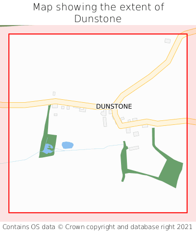 Map showing extent of Dunstone as bounding box