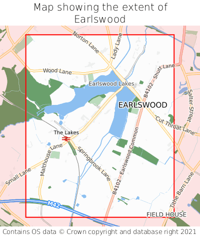 Map showing extent of Earlswood as bounding box