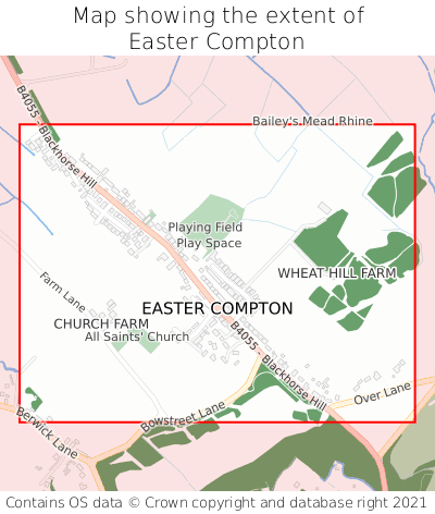 Map showing extent of Easter Compton as bounding box