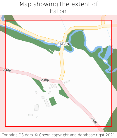 Map showing extent of Eaton as bounding box