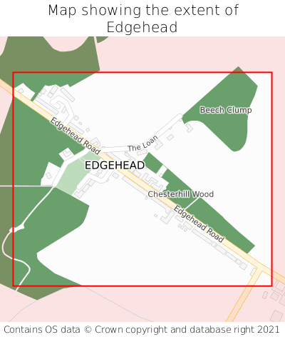Map showing extent of Edgehead as bounding box
