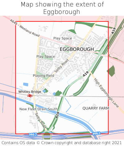 Map showing extent of Eggborough as bounding box