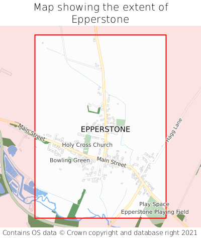 Map showing extent of Epperstone as bounding box