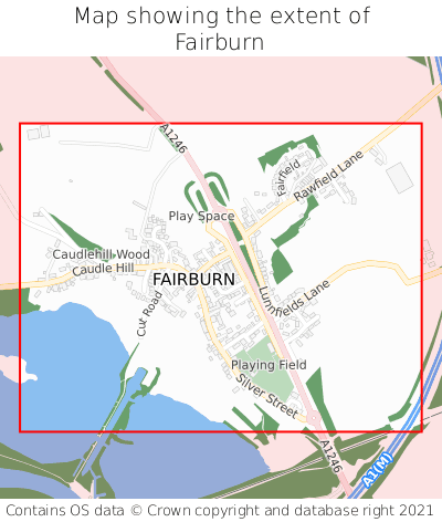 Map showing extent of Fairburn as bounding box