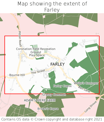 Map showing extent of Farley as bounding box