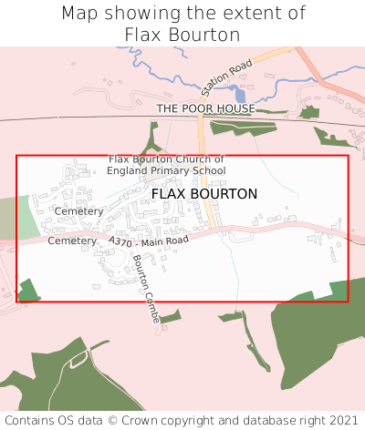 Map showing extent of Flax Bourton as bounding box