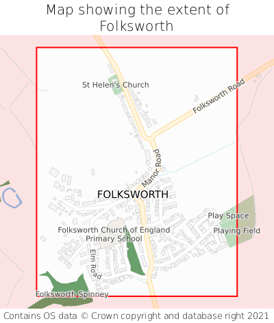 Map showing extent of Folksworth as bounding box