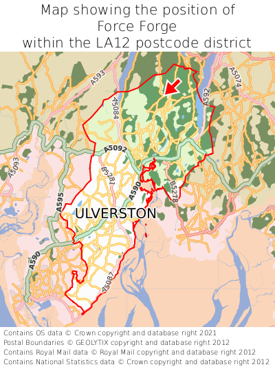 Map showing location of Force Forge within LA12