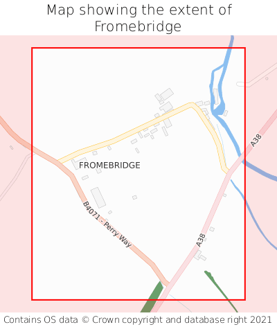 Map showing extent of Fromebridge as bounding box