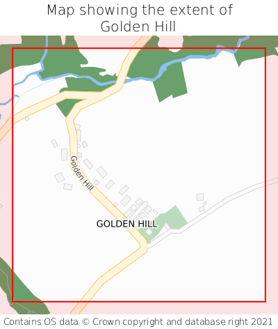 Map showing extent of Golden Hill as bounding box