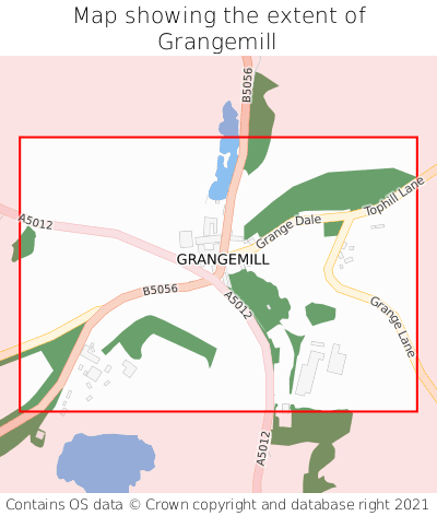 Map showing extent of Grangemill as bounding box