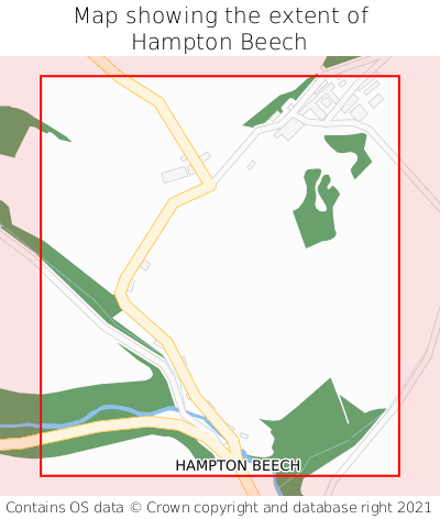 Map showing extent of Hampton Beech as bounding box