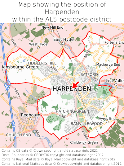 Map Of Harpenden And Surrounding Area Where Is Harpenden? Harpenden On A Map