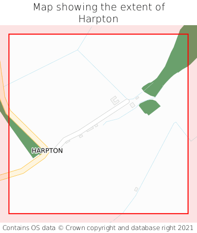 Map showing extent of Harpton as bounding box