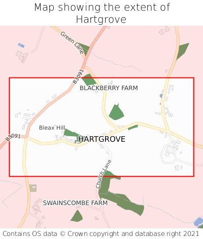 Map showing extent of Hartgrove as bounding box