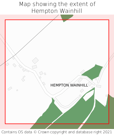 Map showing extent of Hempton Wainhill as bounding box