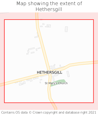 Map showing extent of Hethersgill as bounding box