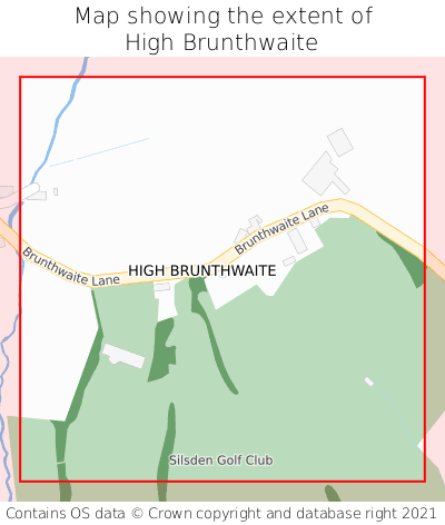 Map showing extent of High Brunthwaite as bounding box