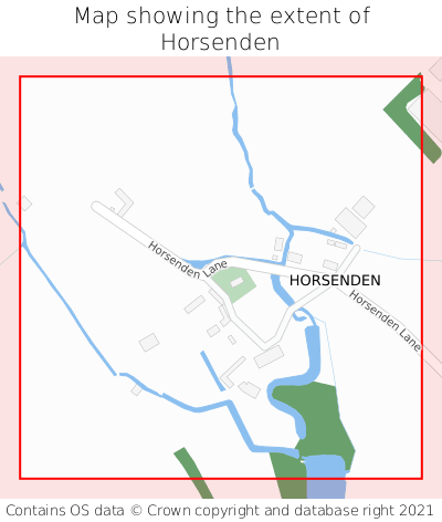 Map showing extent of Horsenden as bounding box