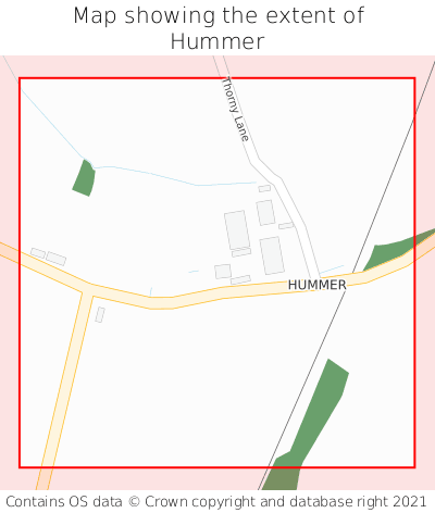 Map showing extent of Hummer as bounding box